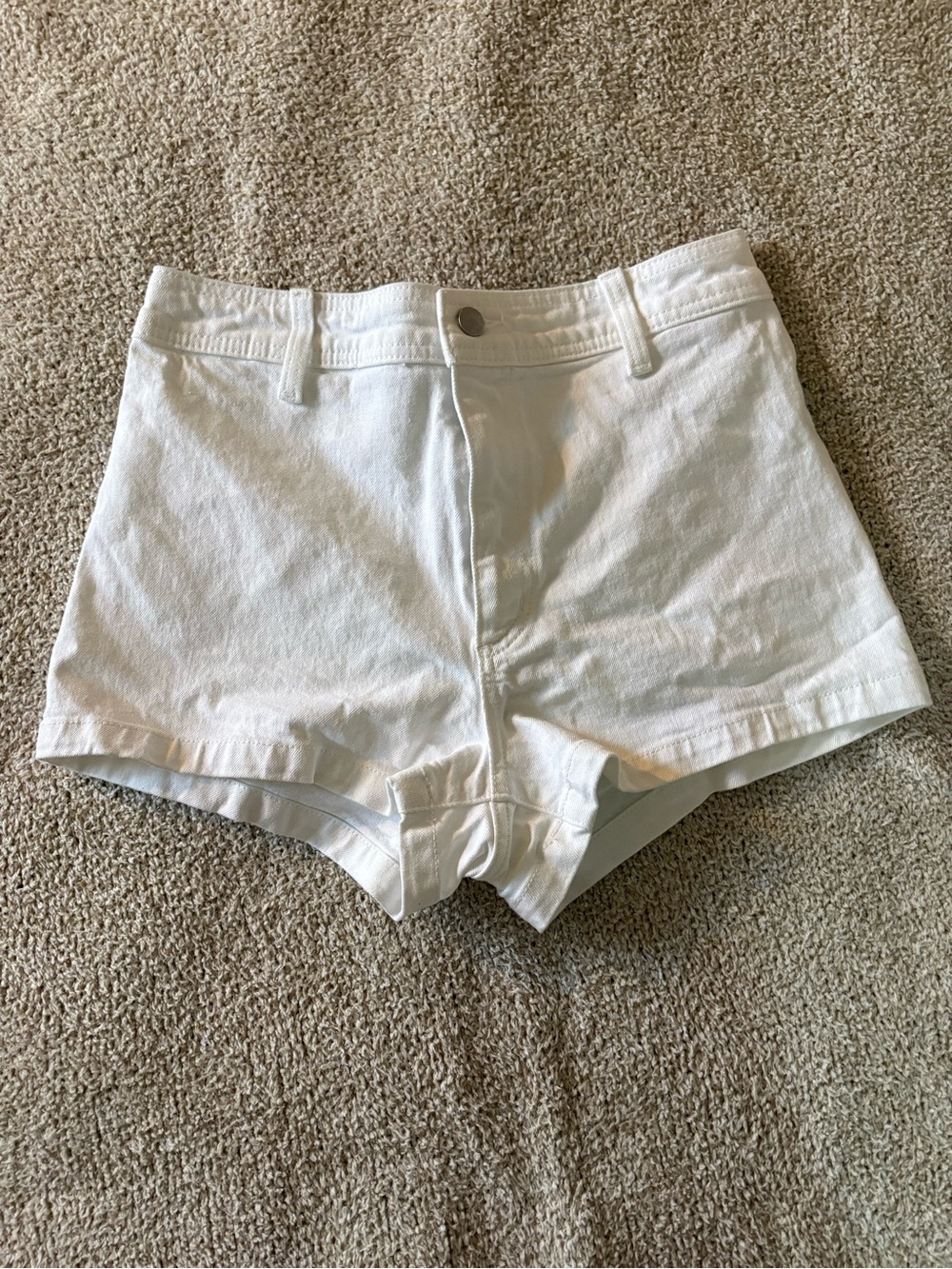 White Women's High-Rise Shorts